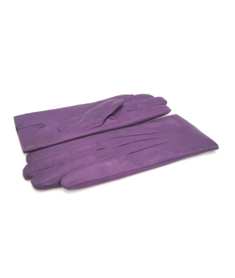 Sermoneta Gloves Guanto in Capretto 2bt con 3 cordoni fod. cashmere Viola Acquista Ora