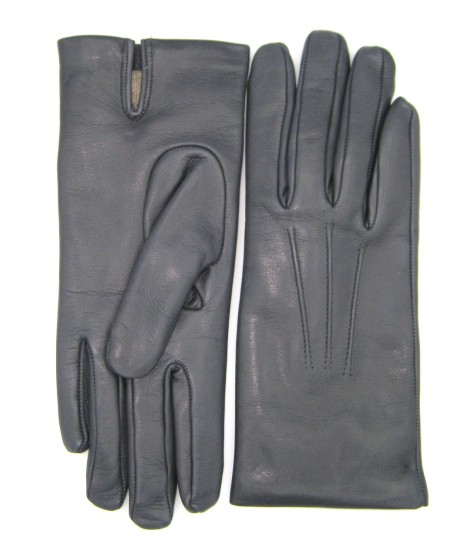 Sermoneta Gloves Guanto in Capretto 2bt con 3 cordoni fod. cashmere Grigio scuro Prezzo Ridotto