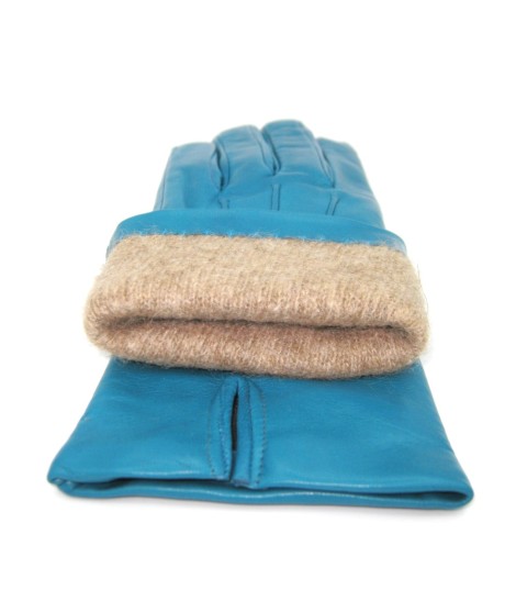 Sermoneta Gloves Guanto in Capretto 2bt con 3 cordoni fod. cashmere Avion Presa