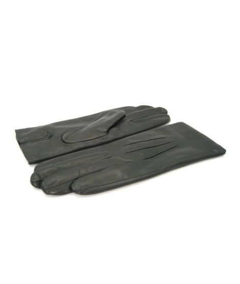 Sermoneta Gloves Guanto in Capretto 2bt con 3 cordoni fod. cashmere Nero Sconto