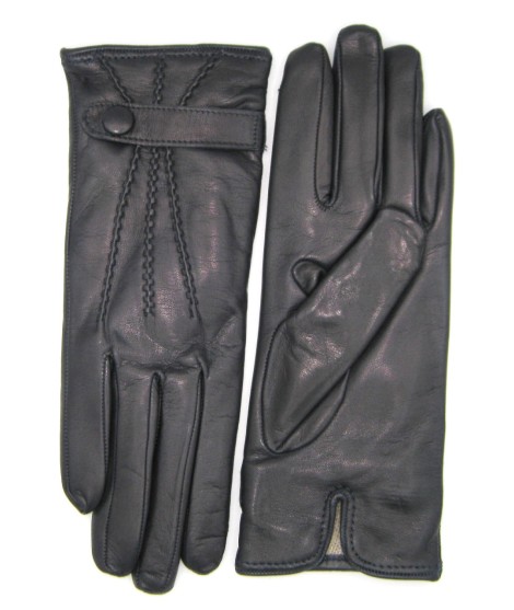 Sermoneta Gloves Guanto in Nappa con cinturino fod cashmere Navy Outlet