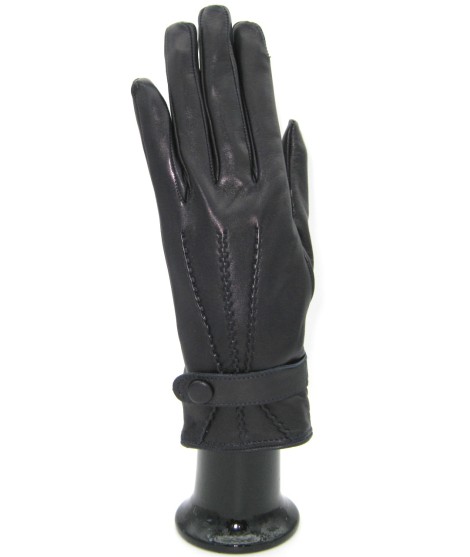 Sermoneta Gloves Guanto in Nappa con cinturino fod cashmere Navy Outlet