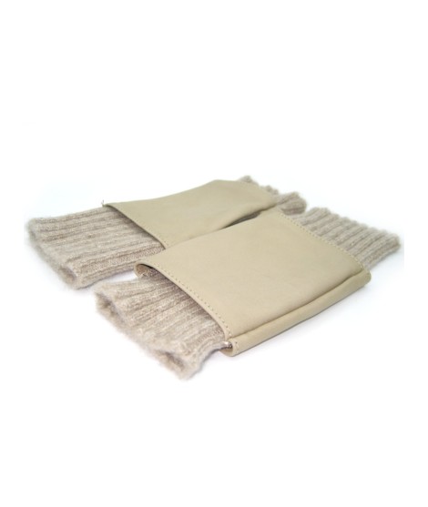 Sermoneta Gloves Guanto Manicotto in Nappa 2bt fodera cashmere Toupe Offerte
