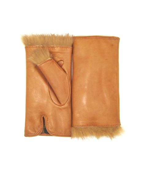 Sermoneta Gloves Manicotto in Nappa 2bt foderato in Lapin Tan Cyber Monday