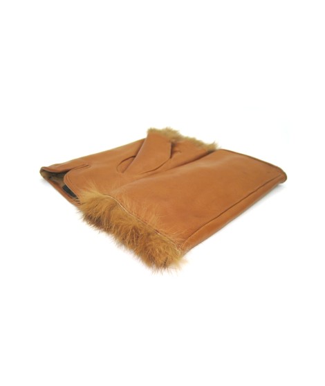 Sermoneta Gloves Manicotto in Nappa 2bt foderato in Lapin Tan Cyber Monday