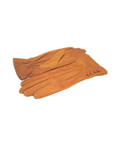 Sermoneta Gloves Guanto Nappa 4bt con bottoncini fod.seta Tan Offerta Anniversario