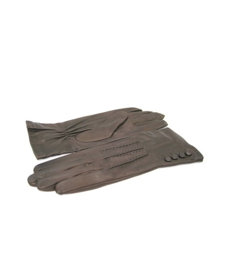Sermoneta Gloves Guanto Nappa 4bt con bottoncini fod.seta T.Moro Smaltimento dello stoccaggio