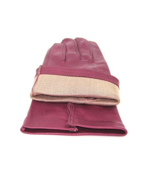 Sermoneta Gloves Guanto Nappa fodera seta Magenta Vendita calda