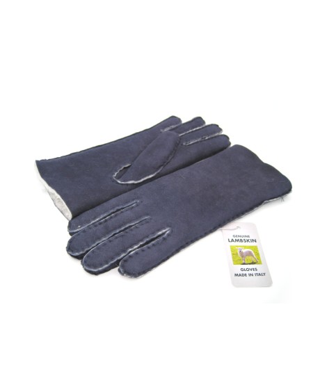 Sermoneta Gloves Guanto Montone cucito a mano Navy Grandi sconti