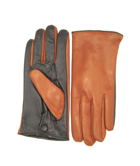 Sermoneta Gloves Guanto in Nappa fodera cashmere Touch screen Tan/Moro Liquidazione