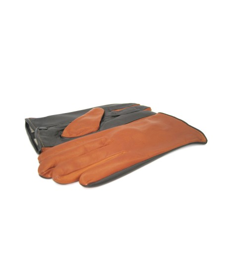 Sermoneta Gloves Guanto in Nappa fodera cashmere Touch screen Tan/Moro Liquidazione