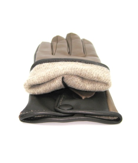 Sermoneta Gloves Guanto in Nappa fodera cashmere Touch screen Fango/Moro Offerte giornaliere