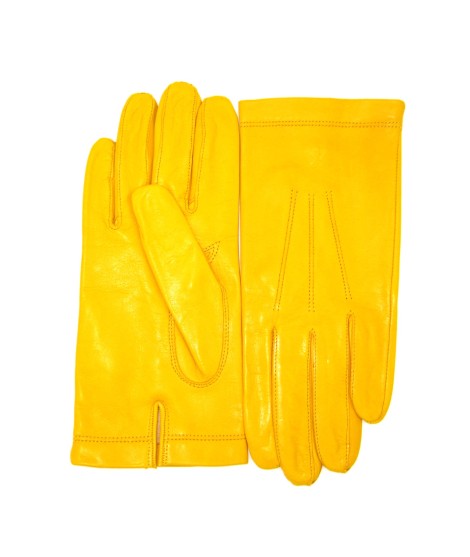 Sermoneta Gloves Guanto in Nappa foderato seta Giallo ocra Enormi risparmi