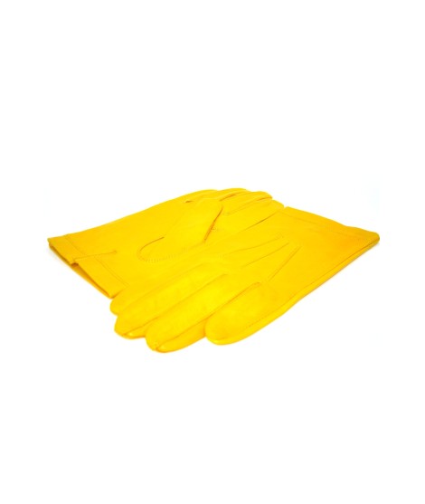 Sermoneta Gloves Guanto in Nappa foderato seta Giallo ocra Enormi risparmi