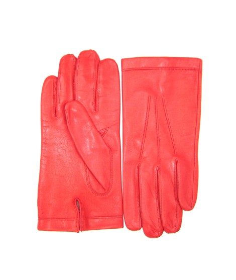 Sermoneta Gloves Guanto in Nappa foderato seta Rosso Ritorno libero