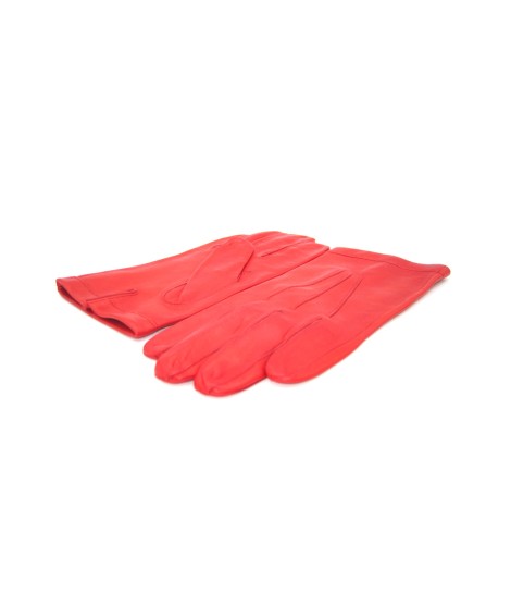 Sermoneta Gloves Guanto in Nappa foderato seta Rosso Ritorno libero