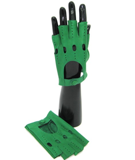 Sermoneta Gloves Guanto Guida in Nappa mezze dita Verde Smeraldo Fino al 60% di sconto