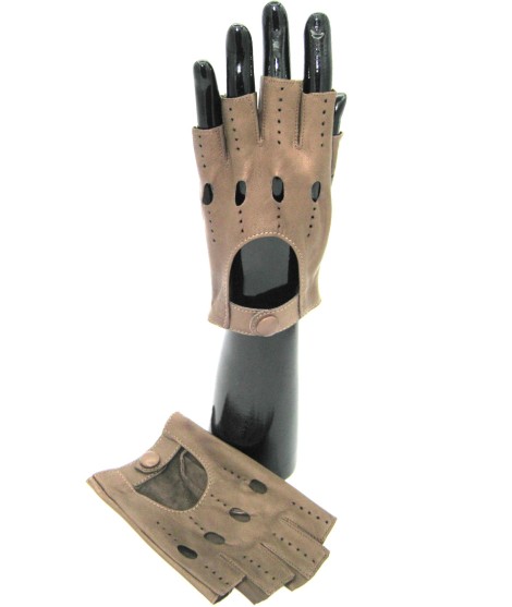 Sermoneta Gloves Guanto in Nappa da guida mezze dita Fango Offerta speciale della fabbrica