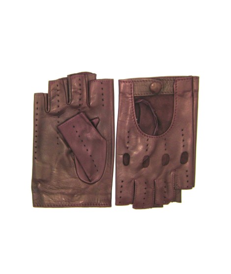 Sermoneta Gloves Guanto Guida in Nappa mezze dita Bordeaux Officina