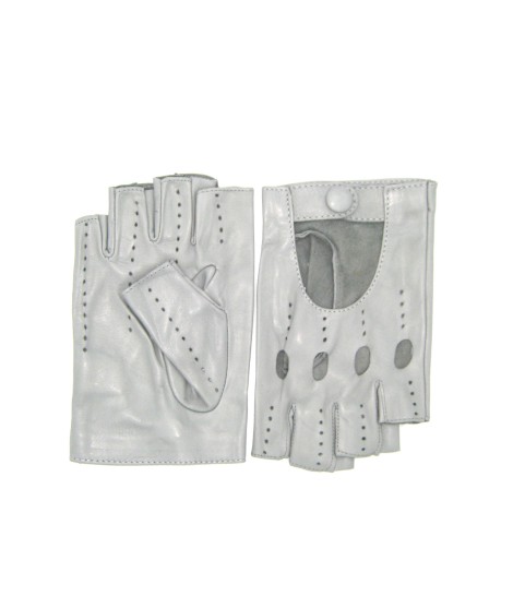 Sermoneta Gloves Guanto in Nappa da Guida mezze dita Grigio Perla 2025