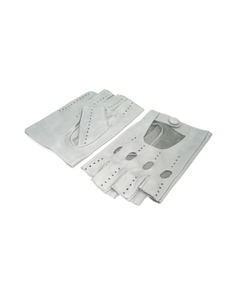 Sermoneta Gloves Guanto in Nappa da Guida mezze dita Grigio Perla 2025