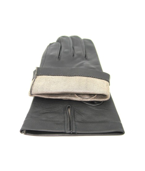 Sermoneta Gloves Guanto Nappa fodera seta Grigio scuro Online