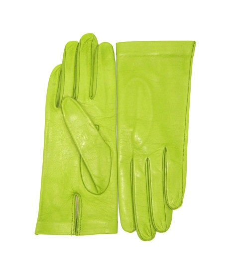 Sermoneta Gloves Guanto Nappa fodera seta Pistacchio Outlet