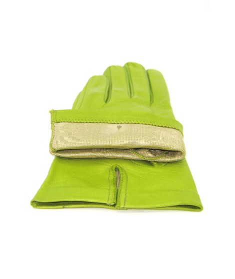 Sermoneta Gloves Guanto Nappa fodera seta Pistacchio Outlet