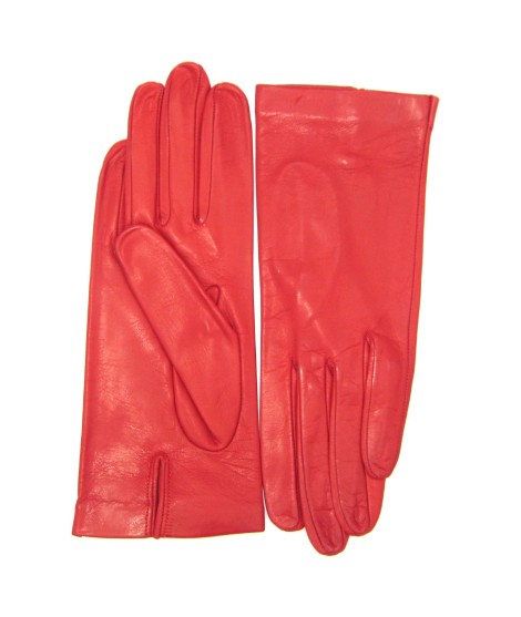 Sermoneta Gloves Guanto Nappa fodera seta Rosso Saldi