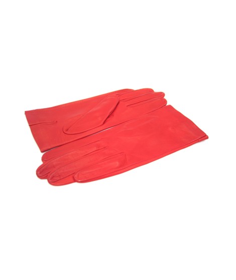 Sermoneta Gloves Guanto Nappa fodera seta Rosso Saldi