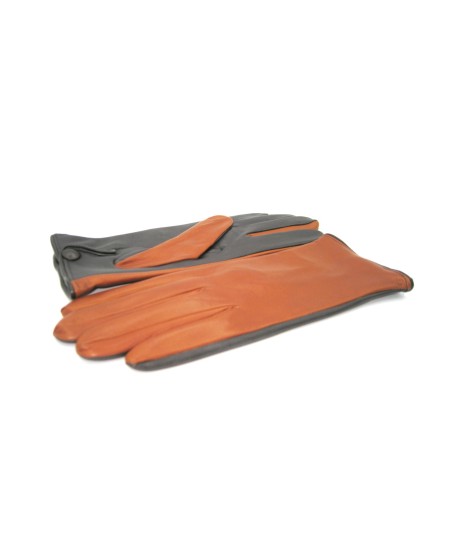 Sermoneta Gloves Guanto Nappa fodera cashmere Touch Screen Tan/Moro In Saldo