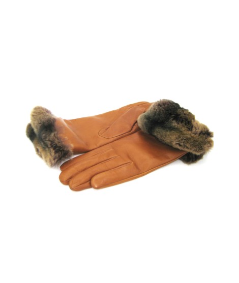 Sermoneta Gloves Guanto Nappa con risvolto Rex fodera cashmere. Tan Cyber Monday