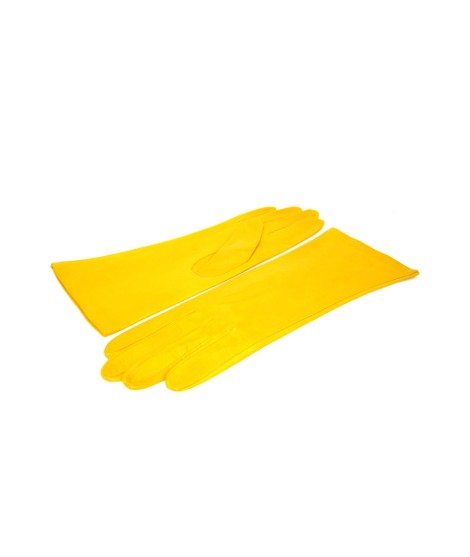 Sermoneta Gloves Guanto Nappa 4BT foderato seta Giallo Ocra Bestseller