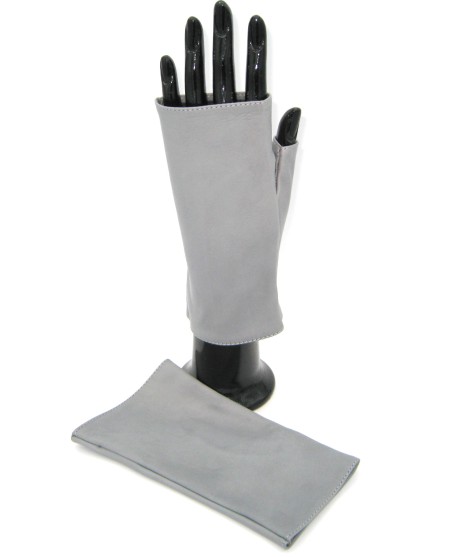 Sermoneta Gloves Manicotto in Nappa 2bt foderato seta Grigio Perla Offerte giornaliere