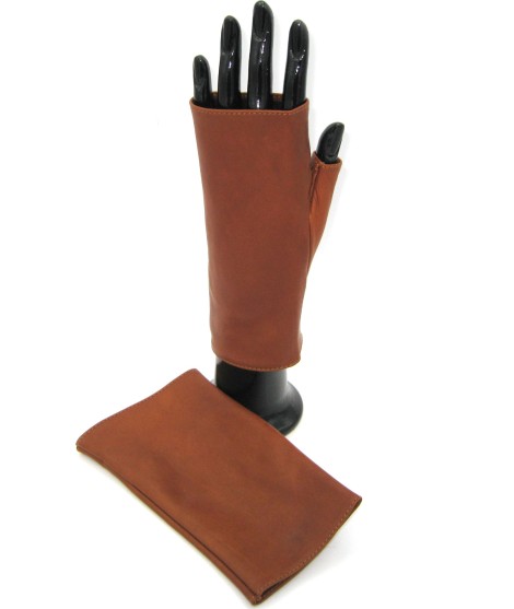 Sermoneta Gloves Manicotto in Nappa 2bt foderato seta Tan Offerte speciali