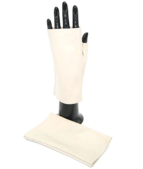 Sermoneta Gloves Manicotto in Nappa 2bt foderato seta Panna Enormi risparmi