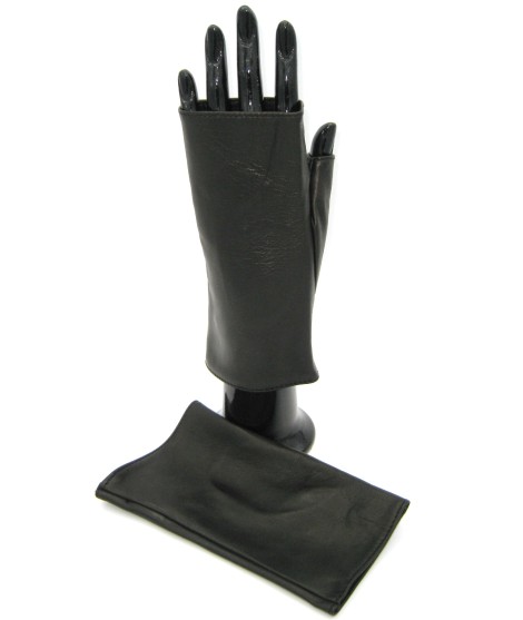 Sermoneta Gloves Manicotto in Nappa 2bt foderato seta Nero Sconti VIP