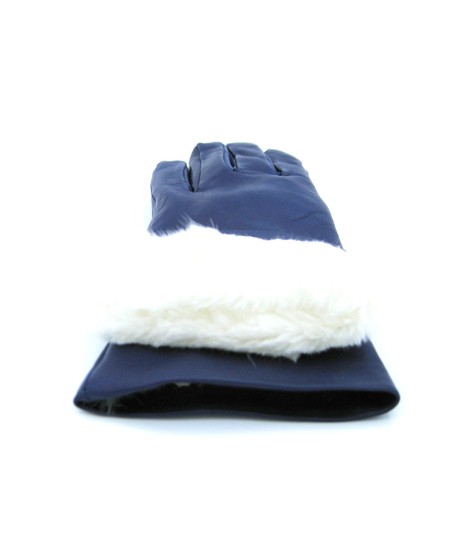 Sermoneta Gloves Guanto Nappa foderato Lapin Blu/Royal Ultimi due giorni