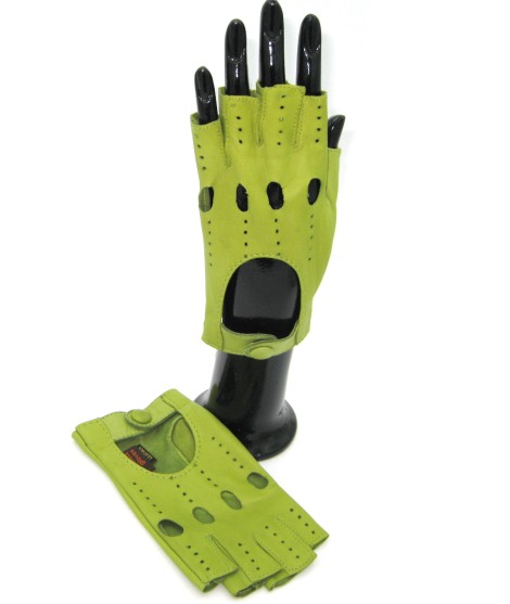 Sermoneta Gloves Guanto Guida sfoderto 1/2 dita Pistacchio Solo un giorno rimasto