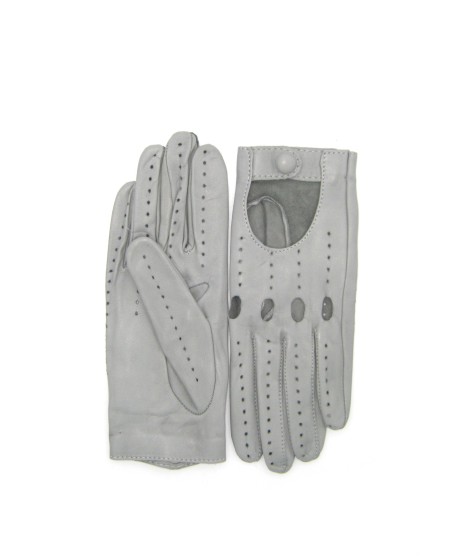 Sermoneta Gloves Guanto Guida in Nappa sfoderato dita intere Grigio Perla Pezzi Unici