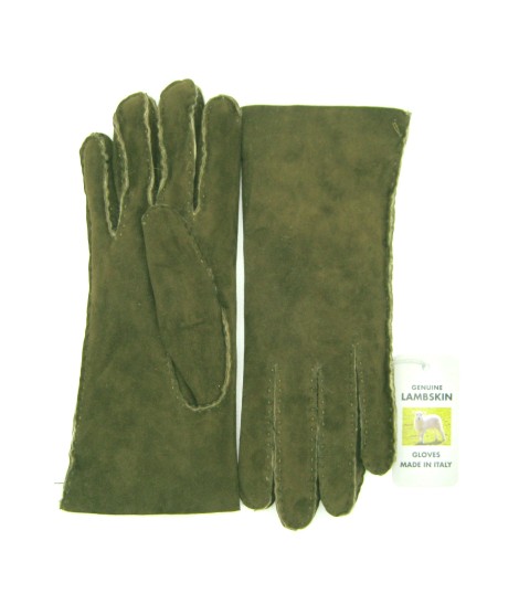 Sermoneta Gloves Guanto Montone cucito a mano Loden Presa