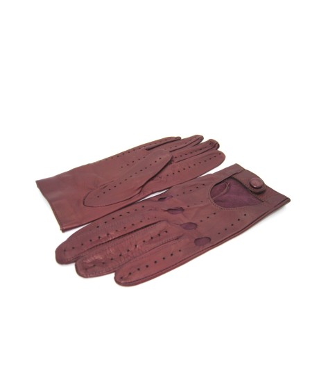 Sermoneta Gloves Guanto Guida in Nappa sfoderato dita intere Bordeaux Vendita Economica