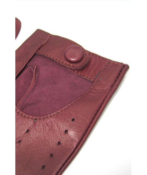 Sermoneta Gloves Guanto Guida in Nappa sfoderato dita intere Bordeaux Vendita Economica