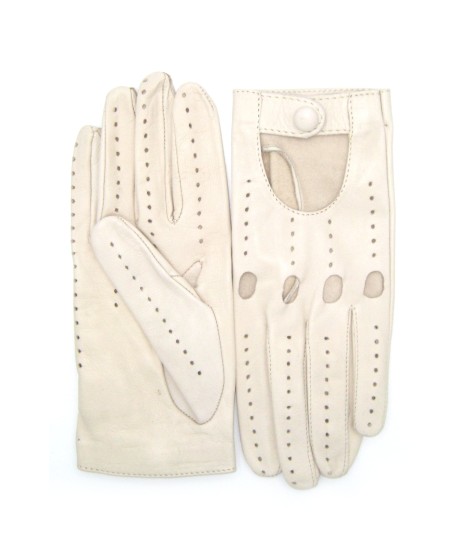 Sermoneta Gloves Guanto Guida in Nappa sfoderato dita intere Panna I Più Venduti