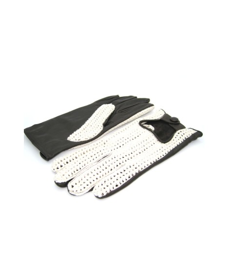 Sermoneta Gloves Guanto Guida in Nappa e Corda dita intere T.Moro Ritorno libero