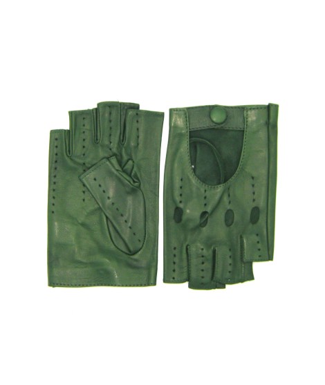 Sermoneta Gloves Guanto Guida in Nappa mezze dita Verde Oliva Ultimi tre giorni