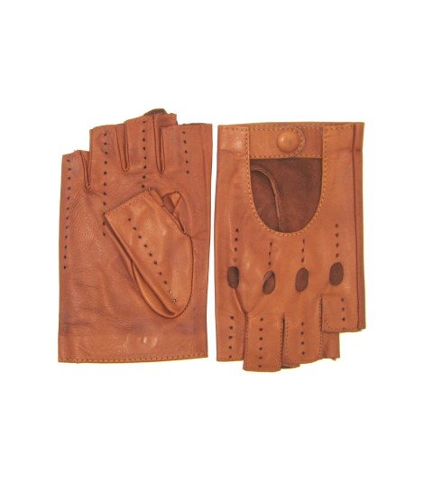 Sermoneta Gloves Guanto Guida in Nappa mezze dita Tan ACQUISTA ORA