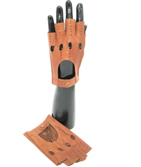 Sermoneta Gloves Guanto Guida in Nappa mezze dita Tan ACQUISTA ORA