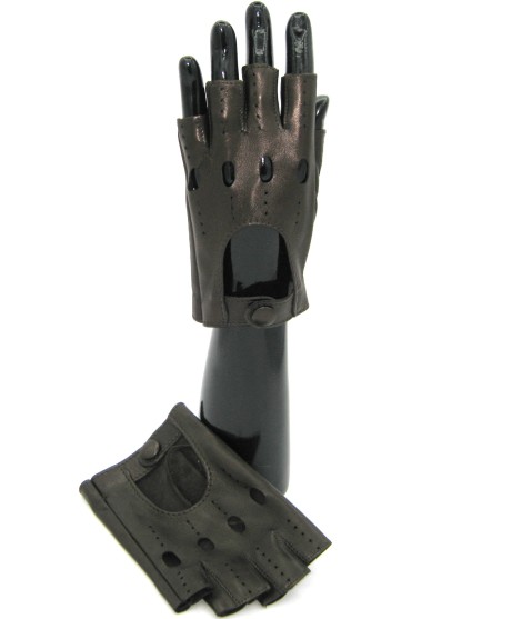 Sermoneta Gloves Guanto Guida in Nappa mezze dita T.Moro Latest stili