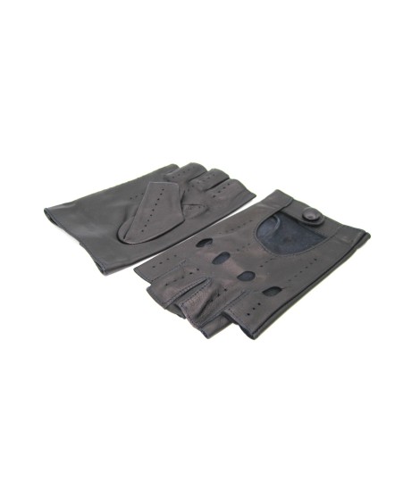 Sermoneta Gloves Guanto Guida in Nappa mezze dita Navy Ultimi due giorni